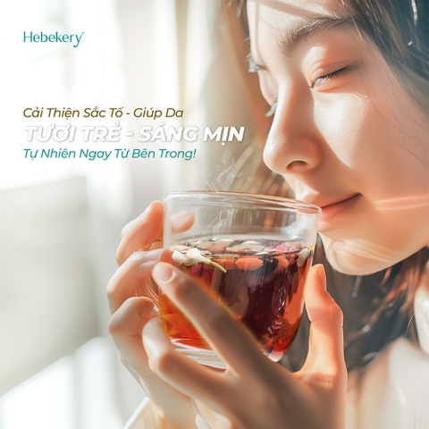 Trà gạo lứt đậu đen Hebekery thanh nhiệt, lợi sữa, giúp mẹ bỉm về dáng sau sinh