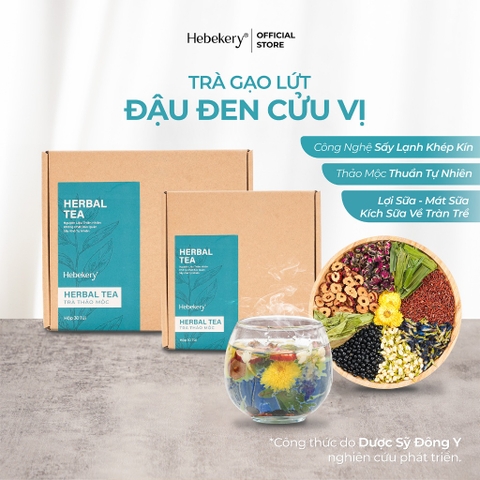 Trà gạo lứt đậu đen Hebekery thanh nhiệt, lợi sữa, giúp mẹ bỉm về dáng sau sinh