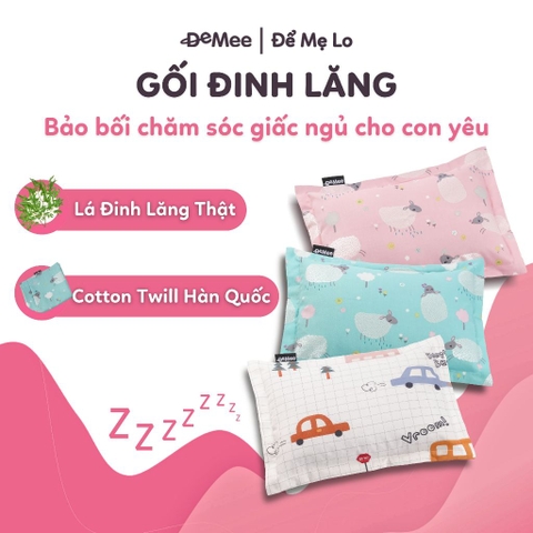 Gối Thảo Dược Đinh Lăng Cao Cấp Cho Bé Demee - Hỗ Trợ Ngủ Ngon Sâu Giấc Cho Trẻ Sơ Sinh Đến 12 Tháng Tuổi