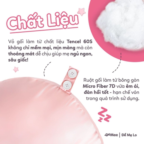 Màu Xanh - Gối Bầu Khuyết Đa Năng Tencel 60s Cao Cấp Demee Dành Cho Mẹ Bầu