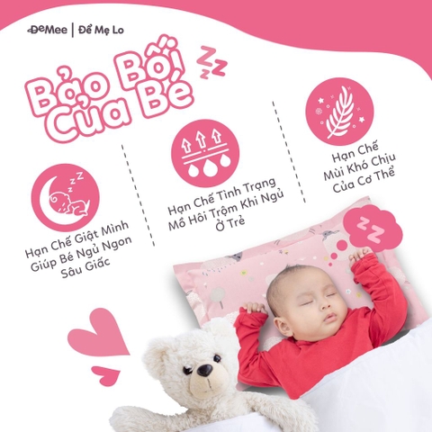 Ruột Gối Thảo Dược Đinh Lăng Cao Cấp Cho Bé by Demee - Hỗ Trợ Ngủ Ngon Sâu Giấc Cho Trẻ Sơ Sinh Đến 12 Tháng Tuổi