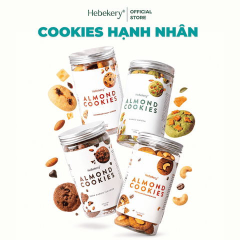 Cookies Hạnh Nhân Nguyên Cám - Bánh Cookies Ăn Vặt Chuẩn Healthy HeBekery by HeBe