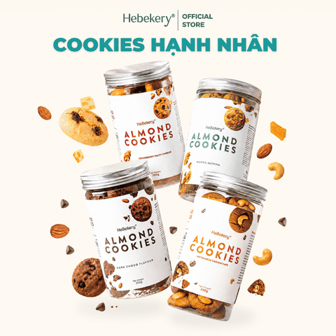 Cookies Hạnh Nhân Nguyên Cám - Bánh Cookies Ăn Vặt Chuẩn Healthy HeBekery by HeBe