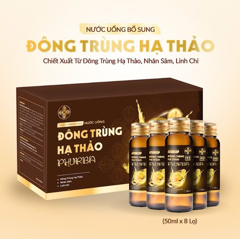 Nước Uống Đông Trùng Hạ Thảo Phurba by Demee (Hộp 8 lọ 50ml)