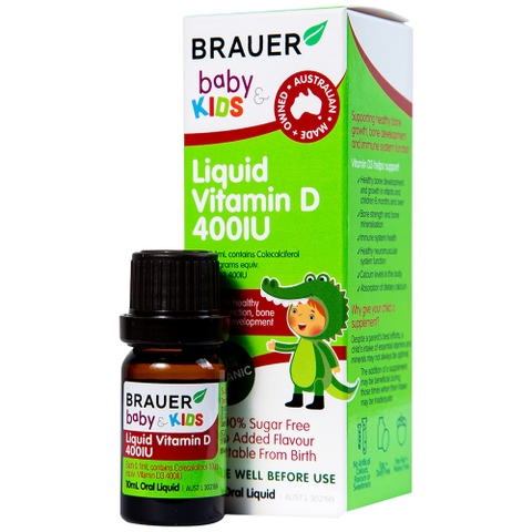 BRAUER LIQUID VITAMIN D 400IU / SIRO BỔ SUNG VITAMIN D CHO TRẺ SƠ SINH TRỞ LÊN