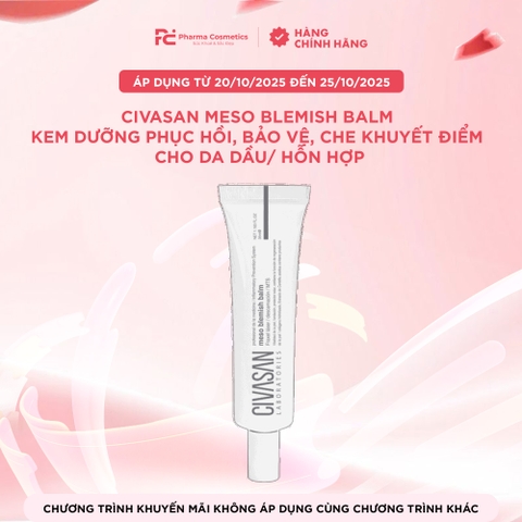 CIVASAN MESO BLEMISH BALM 35ML/ KEM DƯỠNG PHỤC HỒI, BẢO VỆ, CHE KHUYẾT ĐIỂM CHO DA DẦU/ HỖN HỢP