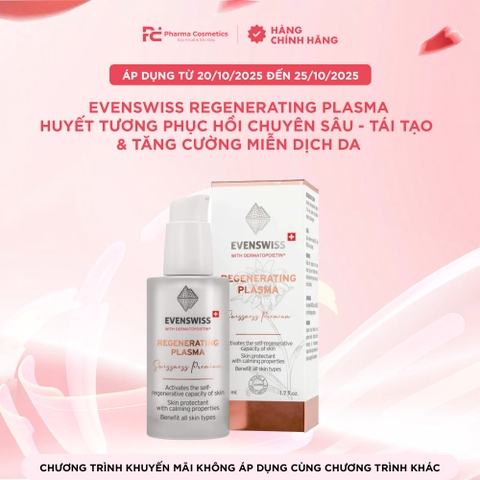EVENSWISS REGENERATING PLASMA: Huyết Tương Phục Hồi Chuyên Sâu - Tái Tạo & Tăng Cường Miễn Dịch Da