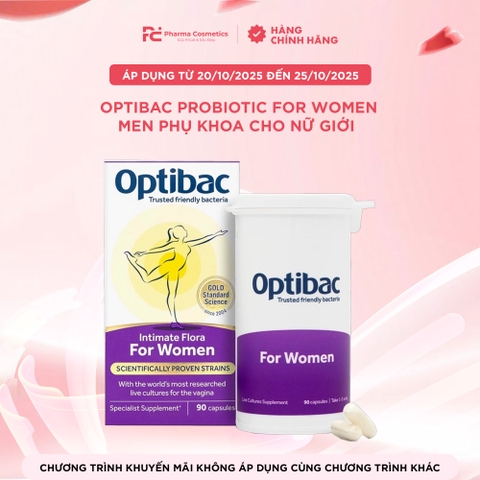 ( Date 12/2026 ) OPTIBAC PROBIOTIC FOR WOMEN/ MEN PHỤ KHOA CHO NỮ GIỚI OPTIBAC PROBIOTIC FOR WOMEN
