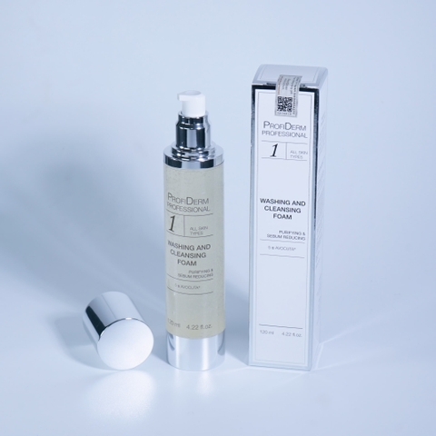 Profiderm Professional Washing and Cleansing Foam: Sữa Rửa Mặt Lợi Khuẩn Kiềm Dầu & Cân Bằng Hệ Vi Sinh Da