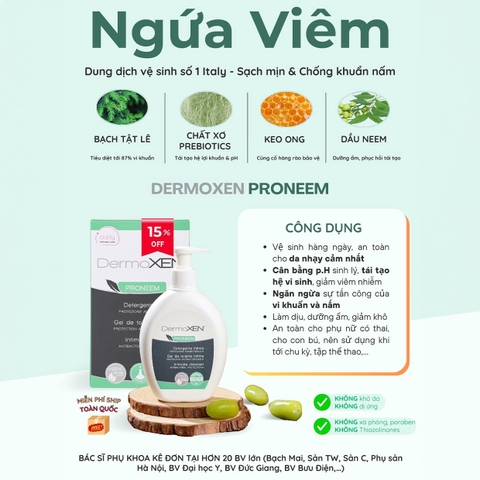 DERMOXEN PRONEEM: Dung Dịch Vệ Sinh Phụ Nữ Chuyên Biệt Cho Giai Đoạn Nhạy Cảm