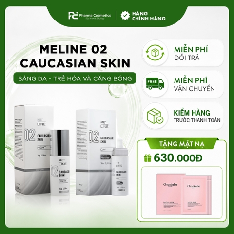 MELINE 02 CAUCASIAN SKIN DAY/NIGHT / BỘ ĐÔI TRỊ NÁM NGÀY/ĐÊM, SÁNG DA, TRẺ HÓA VÀ CĂNG BÓNG