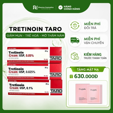 TRETINOIN TARO CREAM USP: Liệu Pháp Đặc Trị Mụn, Nếp Nhăn & Sắc Tố Với Hiệu Quả Đã Được FDA Công Nhận