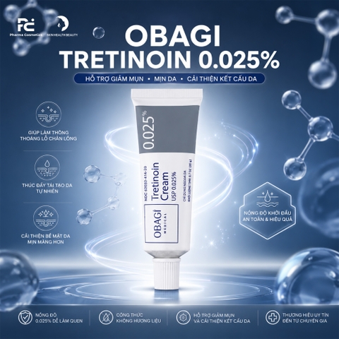 Obagi Tretinoin 0.025% Cream – Kem Dưỡng Hỗ Trợ Giảm Mụn & Cải Thiện Bề Mặt Da Mịn Màng