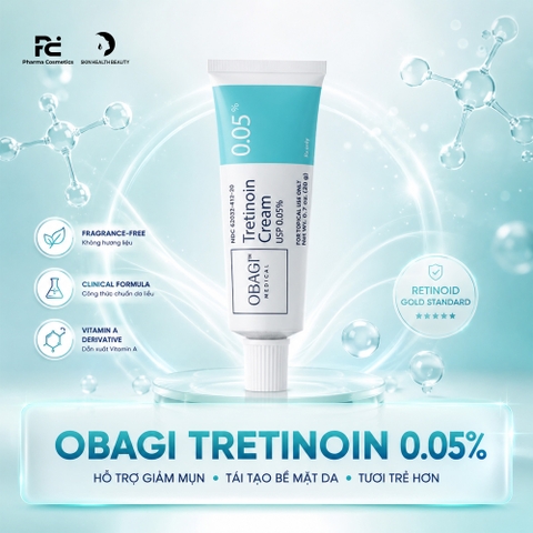 Obagi Tretinoin 0.05% Cream – Kem Dưỡng Hỗ Trợ Giảm Mụn & Cải Thiện Bề Mặt Da Tươi Trẻ