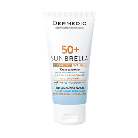 DERMEDIC SUNBRELLA SUN PROTECTION CREAM SKIN WITH VASCULAR PROBLEMS SPF 50+/ KEM CHỐNG NẮNG DÀNH CHO DA NHẠY CẢM 50G