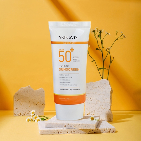 SKINAVIS ADVANCE SUNSCREEN TONE UP: Kem Chống Nắng Vật Lý Nâng Tông, Bảo Vệ Toàn Diện & Sáng Da