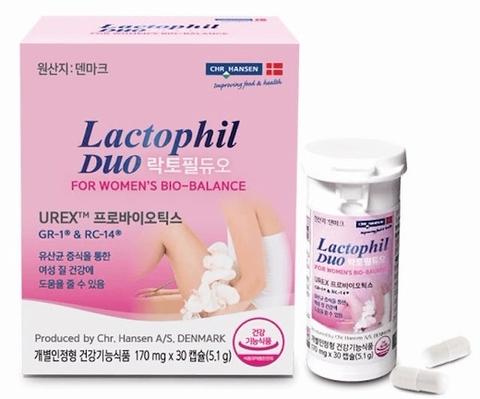 MEN LACTOPHIL DUO / VIÊN UỐNG GIÚP ĐIỀU TRỊ CÁC BỆNH KHÔ NGỨA VÀ VIÊM, NẤM ÂM ĐẠO
