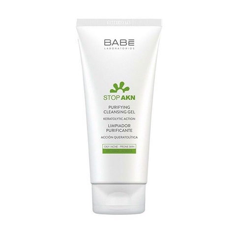 BABE STOP AKN PURIFYING CLEANSING GEL: Sữa Rửa Mặt Sạch Sâu, Kiểm Soát Dầu & Hỗ Trợ Da Mụn