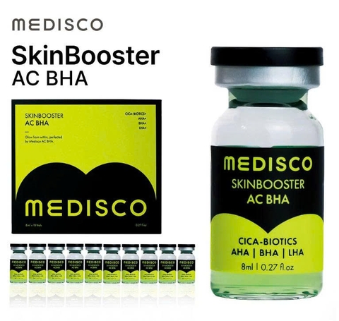 Medisco SkinBooster AC BHA (10 x 8ml) – Tinh Chất Hỗ Trợ Giảm Mụn, Kiểm Soát Bã Nhờn Và Làm Dịu Da