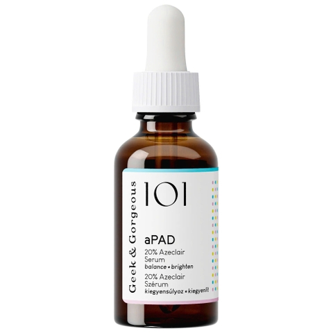 Geek & Gorgeous 101 aPAD (30ml) – Tinh Chất Phục Hồi, Kiềm Dầu, Giảm Đỏ Và Tinh Chỉnh Tone Da Dạng Dẫn Xuất Azelaic Acid (20% Azeclair)