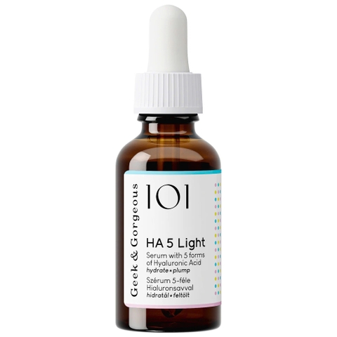 Geek & Gorgeous 101 HA 5 Light – Serum Hyaluronic Acid Cấp Nước Cho Da Dầu Và Da Hỗn Hợp