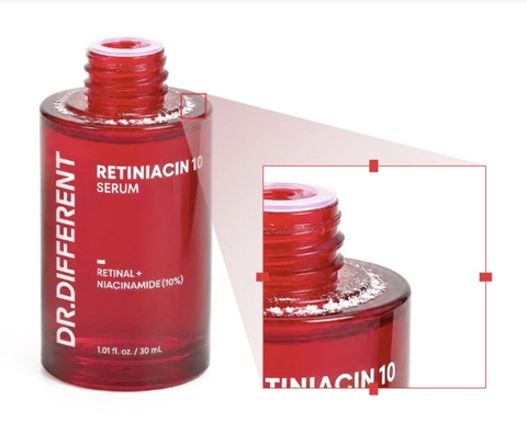 DR.DIFFERENT RETINIACIN 10 SERUM 30ML: TINH CHẤT RETINAL VÀ NIACINAMIDE 10% HỖ TRỢ GIẢM DẦU, MỜ THÂM VÀ CẢI THIỆN LÃO HÓA