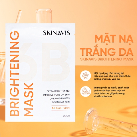 SKINAVIS BRIGHTENING MASK: Mặt Nạ Cấp Ẩm & Phục Hồi, Cho Làn Da Sáng Mịn Rạng Rỡ