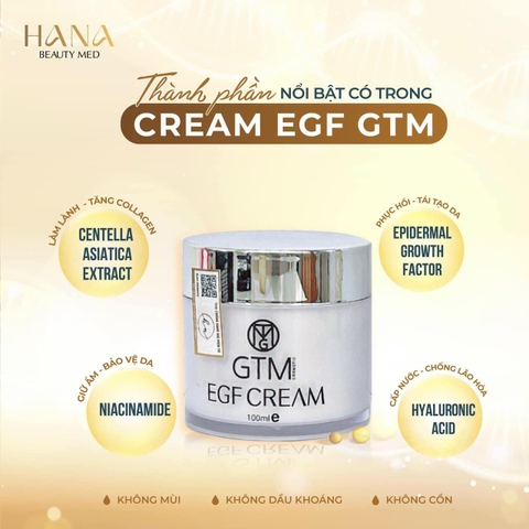 GTM EGF CREAM: Kem Dưỡng Ẩm Tái Tạo Mạnh Mẽ, Củng Cố & Phục Hồi Làn Da Khỏe Mạnh ( DATE 3/2026)