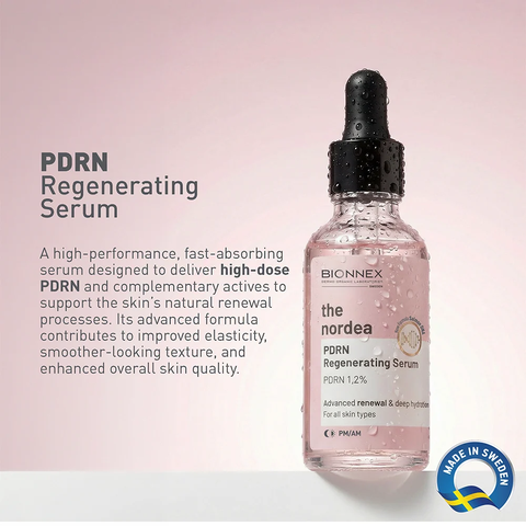 BIONNEX SALMON DNA PDRN NORDEA SERUM 30ML: TINH CHẤT PDRN 12.000 PPM HỖ TRỢ PHỤC HỒI, CẤP ẨM VÀ CẢI THIỆN ĐỘ SĂN CHẮC