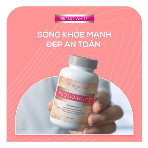 PROBIO WHITE / VIÊN UỐNG CHỨA MEN VI SINH TRẮNG DA, GIẢM NÁM (mẫu mới)