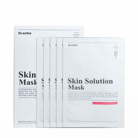 DR.ESTHE SKIN SOLUTION MASK: Mặt Nạ Giấy Làm Dịu & Giảm Đỏ Chuyên Sâu, Phục Hồi Da Sau Trị Liệu