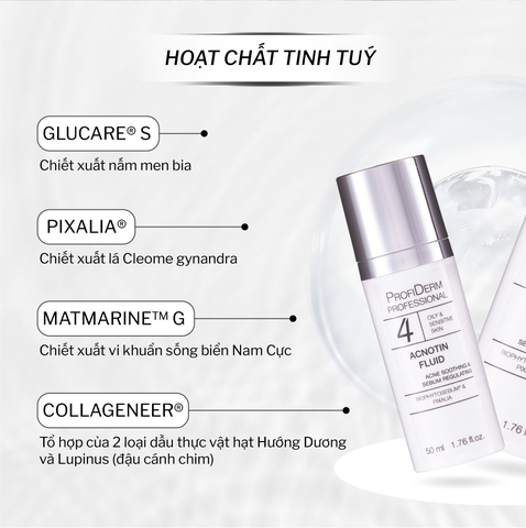 Profiderm Professional Acnotin Fluide: Kem Cân Bằng Dầu & Kiểm Soát Khuẩn Mụn Chuyên Sâu