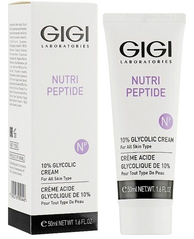 GIGI NUTRI PEPTIDE 10% GLYCOLIC CREAM / KEM DƯỠNG CHỐNG LÃO HOÁ, TẨY TẾ BÀO CHẾT NHẸ, THU NHỎ LỖ CHÂN LÔNG 