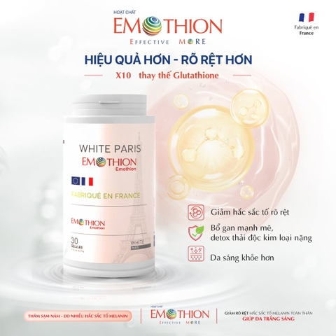 White Paris Emothion: Đột Phá Khoa Học Từ Pháp Cho Làn Da Trắng Sáng & Cơ Thể Khỏe Mạnh