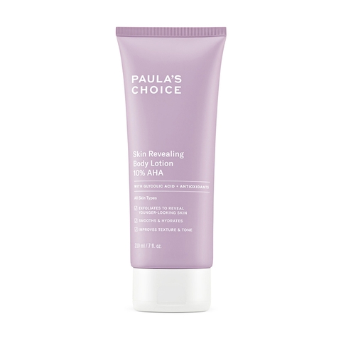 PAULA'S CHOICE SKIN REVEALING BODY LOTION 10% AHA: Kem Dưỡng Thể Làm Sáng & Đều Màu Da
