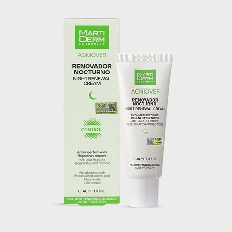 MARTIDERM ACNIOVER NIGHT RENEWAL CREAM / KEM DƯỠNG TÁI TẠO BAN ĐÊM CHO DA DẦU MỤN