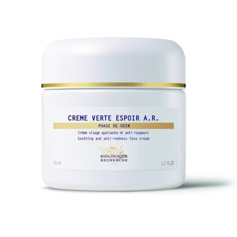 BIOLOGIQUE RECHERCHE CRÈME VERTE ESPOIR A.R. / KEM DƯỠNG CHO LÀN DA DỄ BỊ MẨN ĐỎ, ĐẶC BIỆT LÀ NHỮNG NGƯỜI GẶP PHẢI TÌNH TRẠNG TRỨNG CÁ ĐỎ (ROSACEA) 