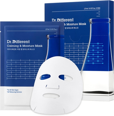 DR.DIFFERENT CALMING & MOISTURE MASK (5EA) / MẶT NẠ LÀM DỊU VÀ DƯỠNG ẨM CHUYÊN SÂU
