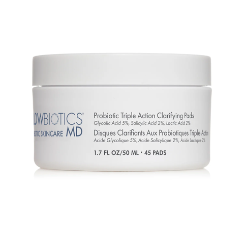 GLOWBIOTICS PROBIOTIC TRIPLE ACTION CLARIFYING PADS: Miếng Pad Sạch Sâu & Giảm Mụn, Cho Làn Da Sáng Khỏe