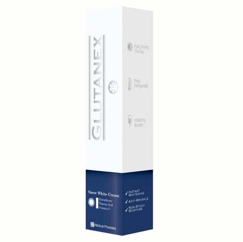 GLUTANEX GLUTATHIONE SNOW WHITE CREAM/ KEM DƯỠNG NGỪA NÁM, CHỐNG OXI HOÁ, TRẮNG SÁNG DA GLUTANEX GLUTATHIONE SNOW WHITE CREAM