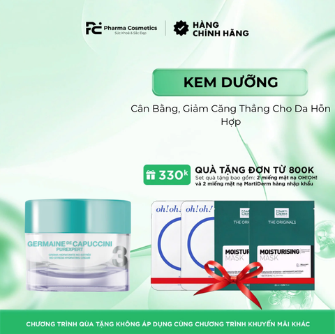 GERMAINE DE CAPUCCINI PUREXPERT NO-STRESS HYDRATING CREAM: Kem Dưỡng Cân Bằng, Giảm Căng Thẳng Cho Da Hỗn Hợp