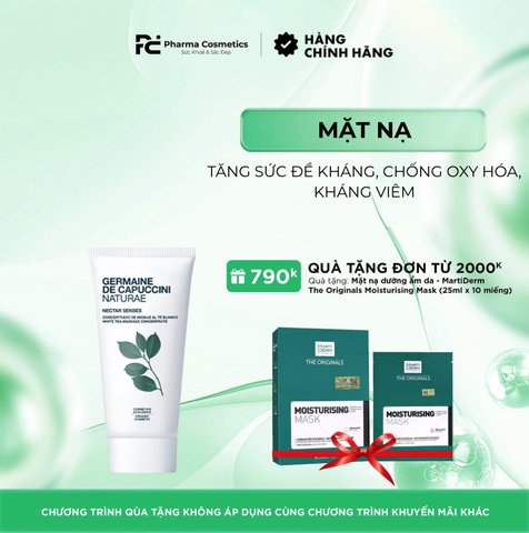 NATURAE WHITE TEA FACIAL MASK/ MẶT NẠ TĂNG SỨC ĐỀ KHÁNG, CHỐNG OXY HÓA, KHÁNG VIÊM NATURAE WHITE TEA FACIAL MASK