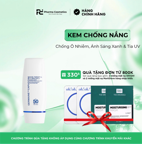 GERMAINE DE CAPUCCINI EXCEL THERAPY O2 UV URBAN SHIELD SPF 50+: Kem Chống Nắng 