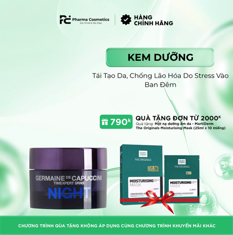 GERMAINE DE CAPUCCINI TIMEXPERT SRNS HIGH RECOVERY COMFORT CREAM: Kem Dưỡng Ban Đêm Tái Tạo Da, Chống Lão Hóa Do Stress