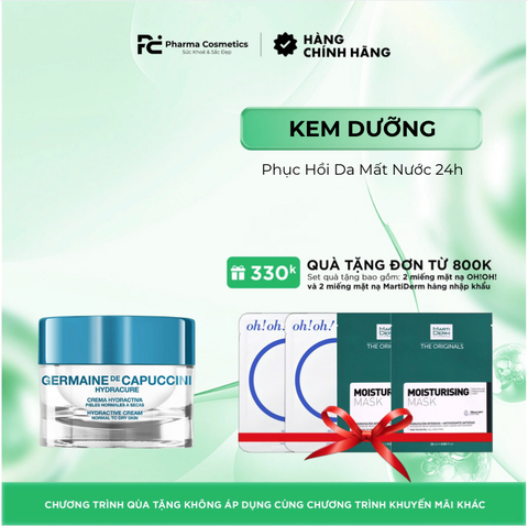 GERMAINE DE CAPUCCINI HYDRACURE HYDRACTIVE CREAM: Kem Dưỡng Siêu Cấp Ẩm (Cho Da Khô) Phục Hồi Da Mất Nước 24h