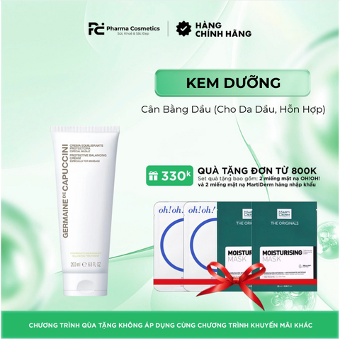 GERMAINE DE CAPUCCINI ESSENTIAL PROTECTIVE BALANCING CREAM (SPA SIZE 200ML): Kem Dưỡng Cân Bằng Dầu (Cho Da Dầu, Hỗn Hợp)