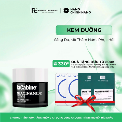 LA CABINE NIACINAMIDE [PRO] CREAM - Kem Dưỡng Sáng Da, Mờ Thâm Nám, Phục Hồi Với 15% Niacinamide