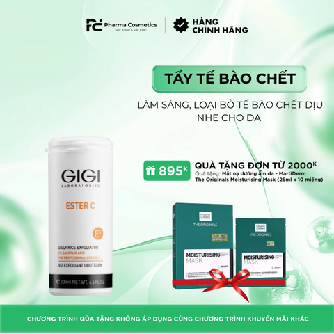 GIGI ESTER C RICE EXFOLIATOR 2% SALICYLIC ACID / BỘT TẨY TẾ BÀO CHẾT ENZYM GẠO GIÚP LÀM SÁNG, LOẠI BỎ TẾ BÀO CHẾT DỊU NHẸ CHO DA 