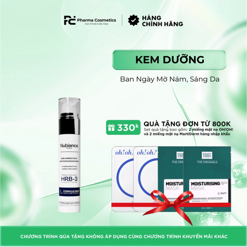NUBIANCE HRB-3 DAY FORMULA - Kem Dưỡng Ban Ngày Mờ Nám, Sáng Da