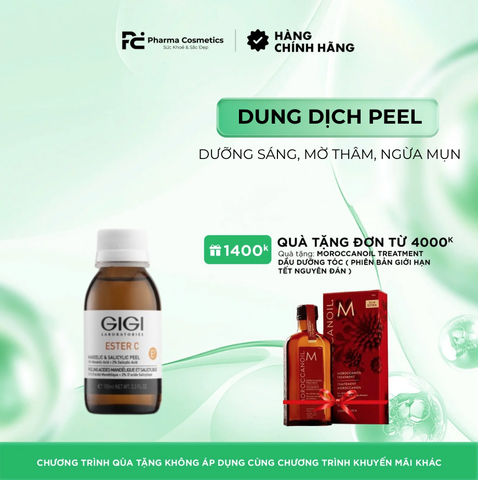 GIGI ESTER C MANDELIC & SALICYLIC PEEL / DUNG DỊCH PEEL DƯỠNG SÁNG, MỜ THÂM, NGỪA MỤN